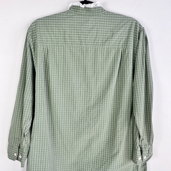 Green Plaid Button Down Grunge Cottagecore Timberland Top - Picture 12 of 16